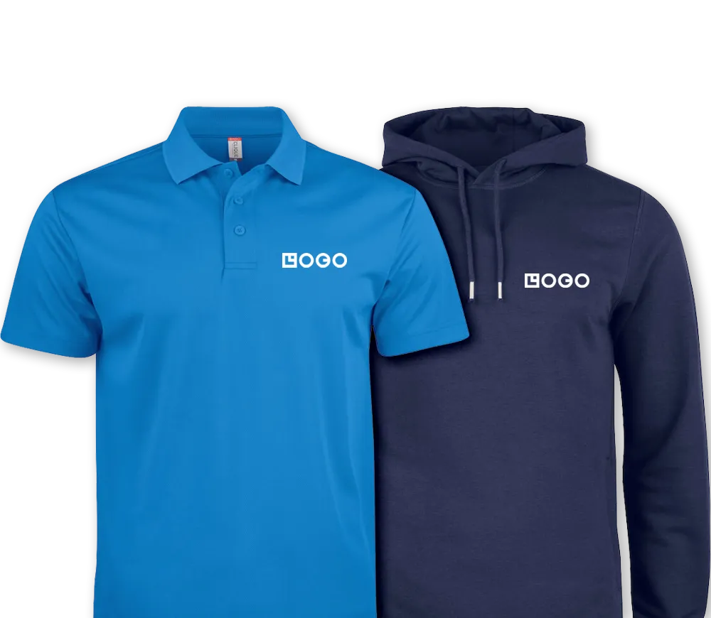 Bedrijfslogo op kleding sale